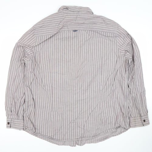 RJR John Rocha Men's Purple Striped Cotton Long Sleeve Dress Shirt XL