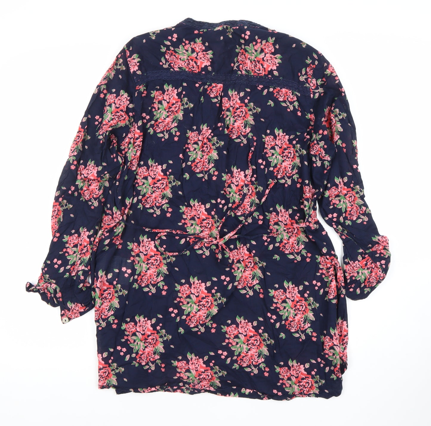 Regatta Women's Blue Floral Cotton Shirt Dress Size 14