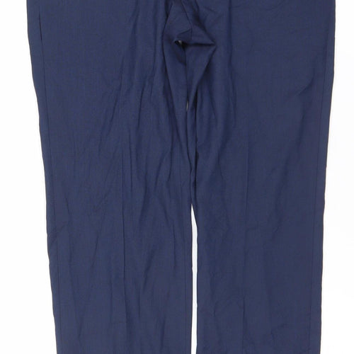 Marks and Spencer Men's Blue 32x31 Tailored Dress Pants Straight Leg