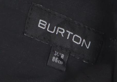 Burton Men's Black Straight Leg Business Trousers 34R Polyester Viscose