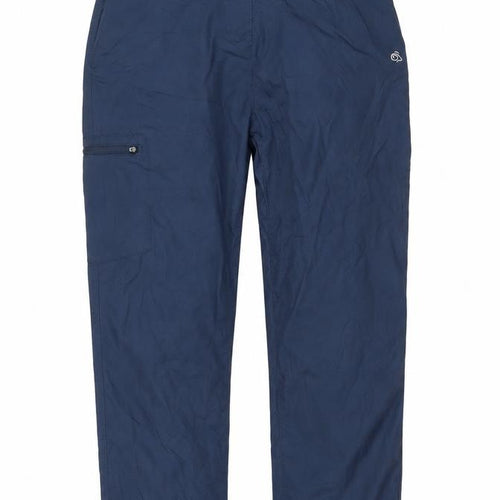 Craghoppers Men's Blue S Cargo Travel Trousers Polyester Cotton