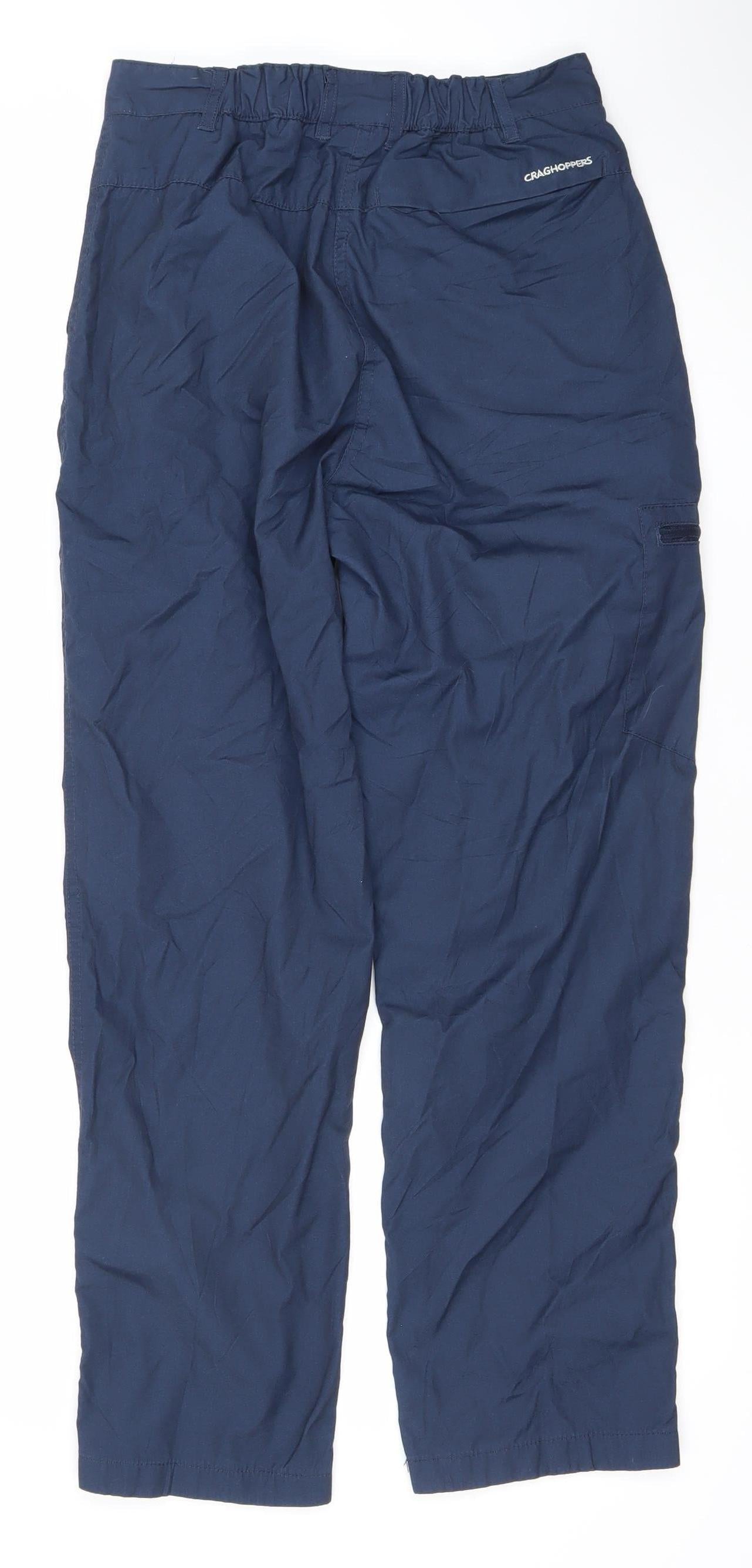 Craghoppers Men's Blue S Cargo Travel Trousers Polyester Cotton