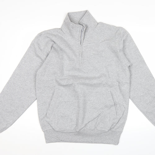 Champion Men’s Grey M Eco Authentic 1/4 Zip Fleece Sweatshirt