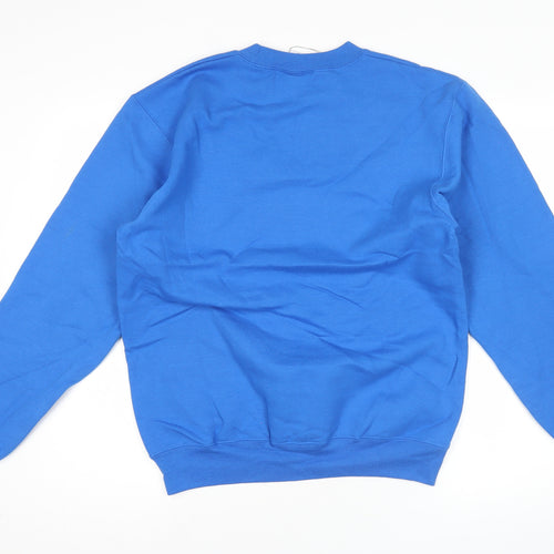 Champion Men's Blue Small Pullover Sweatshirt Crew Neck Logo