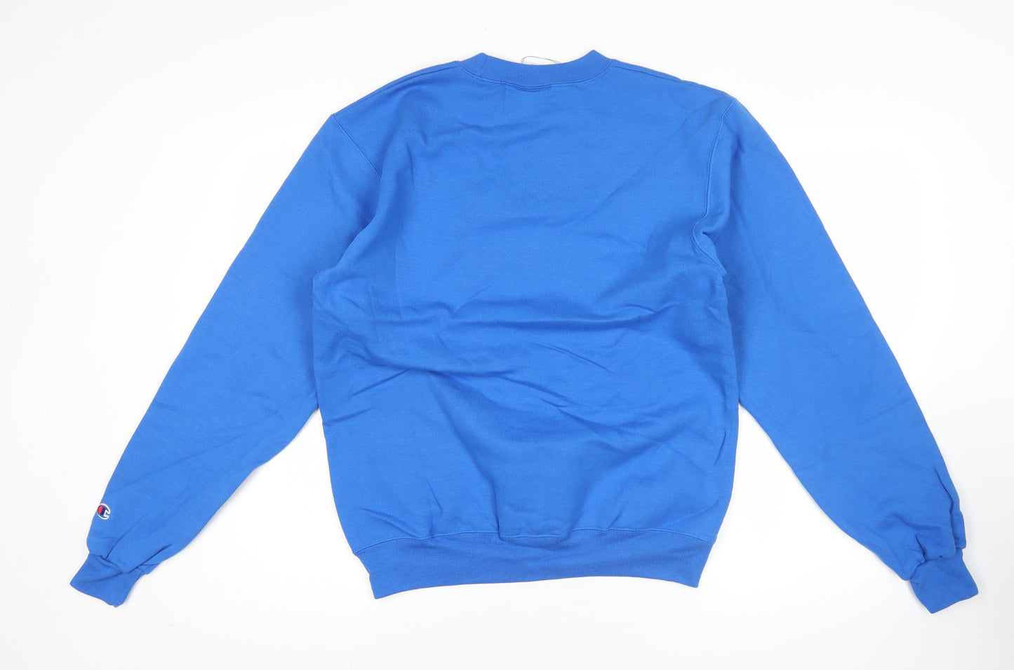 Champion Men's Blue Small Pullover Sweatshirt Crew Neck Logo