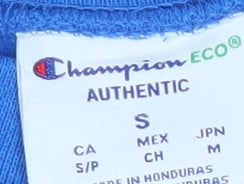 Champion Men's Blue Small Pullover Sweatshirt Crew Neck Logo