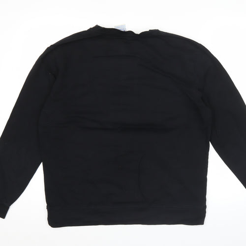 Champion Men's Black XL Pullover Sweatshirt Crew Neck Logo