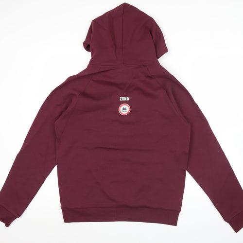 Kappa Men’s Red Pullover Hoodie M Graphic Print Sports Casual