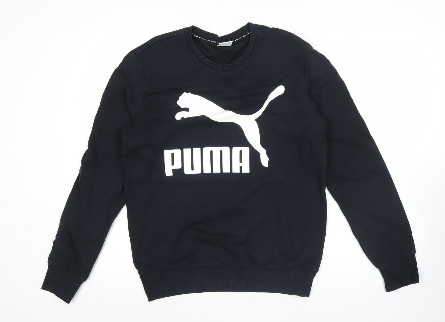 Puma Men’s Black M Pullover Logo Sweatshirt Jersey Sportswear
