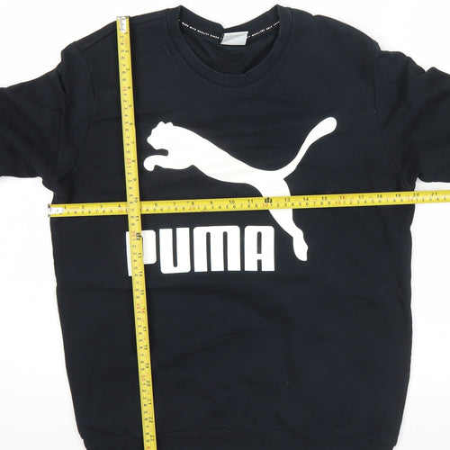 Puma Men’s Black M Pullover Logo Sweatshirt Jersey Sportswear