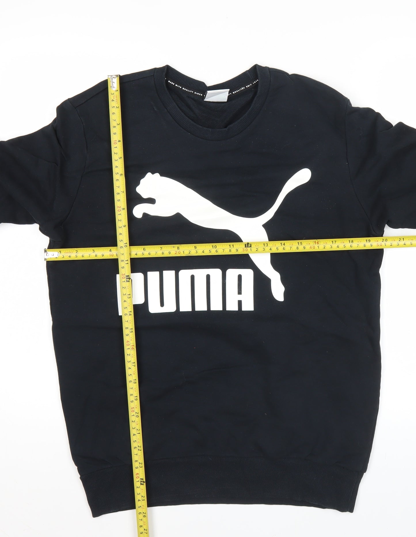 Puma Men’s Black M Pullover Logo Sweatshirt Jersey Sportswear
