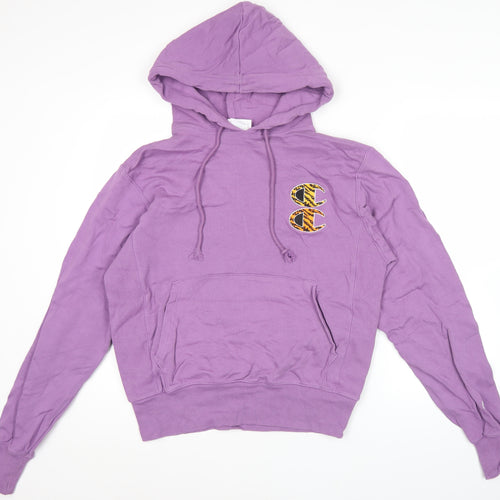 Champion Men’s Purple Graphic Pullover Hoodie S Embroidered Tigers