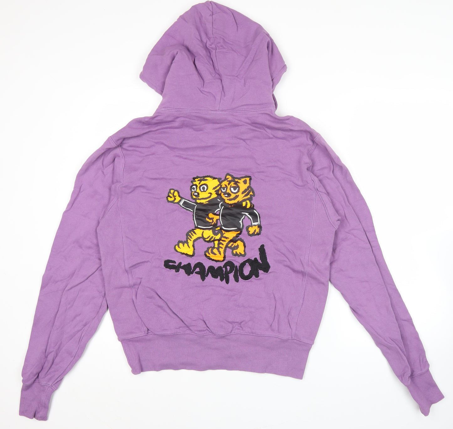 Champion Men’s Purple Graphic Pullover Hoodie S Embroidered Tigers