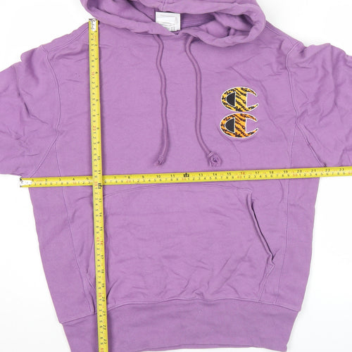 Champion Men’s Purple Graphic Pullover Hoodie S Embroidered Tigers