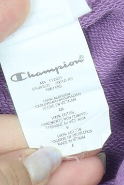 Champion Men’s Purple Graphic Pullover Hoodie S Embroidered Tigers