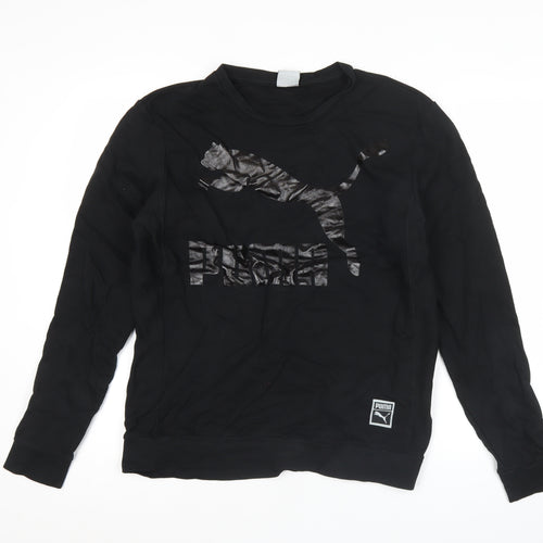 Puma Men's Black L Pullover Sweatshirt Long Sleeve Crew Neck Sportswear