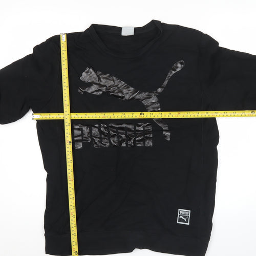 Puma Men's Black L Pullover Sweatshirt Long Sleeve Crew Neck Sportswear