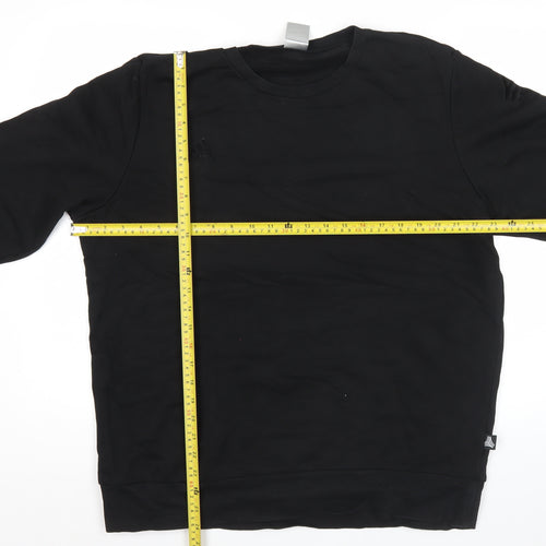 Adidas Men's Black L Pullover Sweatshirt Crew Neck Jersey Long Sleeve
