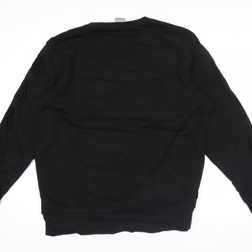 Adidas Men's Black L Pullover Sweatshirt Crew Neck Jersey Long Sleeve