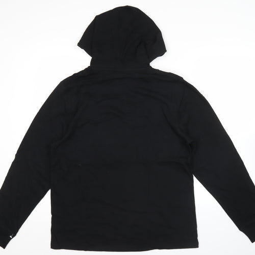 Champion Men's Black Pullover Hoodie M Logo Sports Cotton