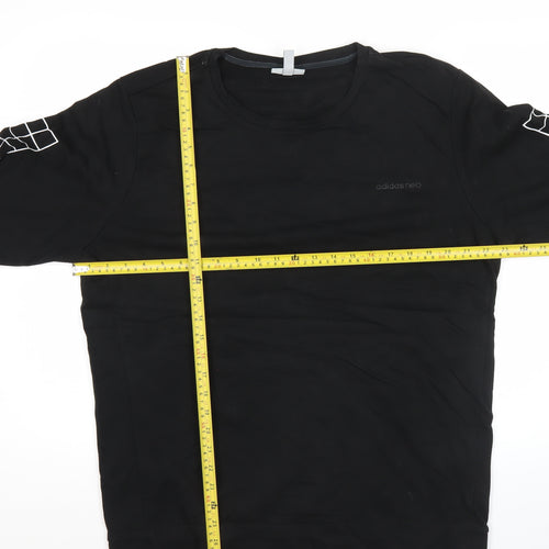 Adidas Neo Men's Black L Pullover Sweatshirt Graphic Logo Jersey