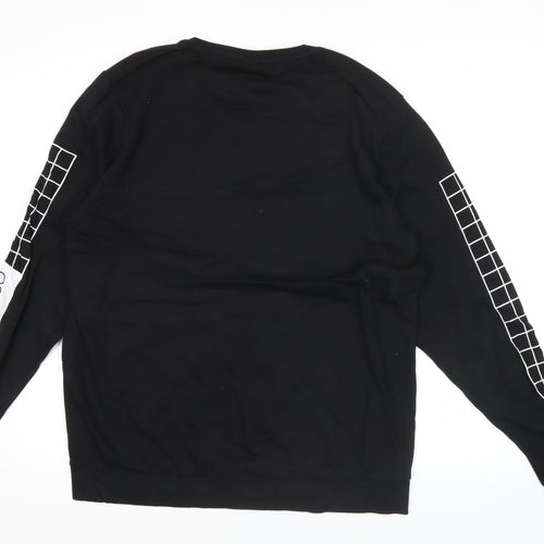 Adidas Neo Men's Black L Pullover Sweatshirt Graphic Logo Jersey