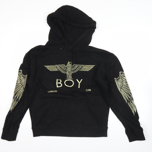 Boy London Men's Black Embroidered Pullover Hoodie M Regular Fit