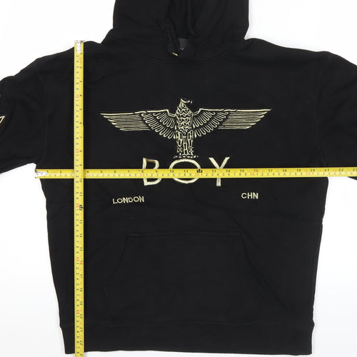 Boy London Men's Black Embroidered Pullover Hoodie M Regular Fit