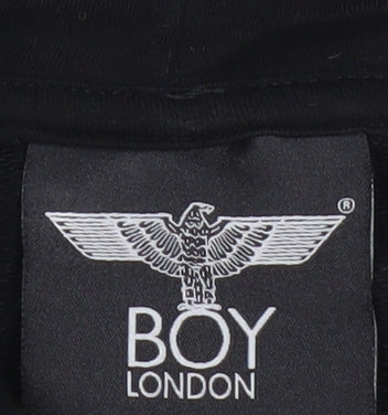 Boy London Men's Black Embroidered Pullover Hoodie M Regular Fit