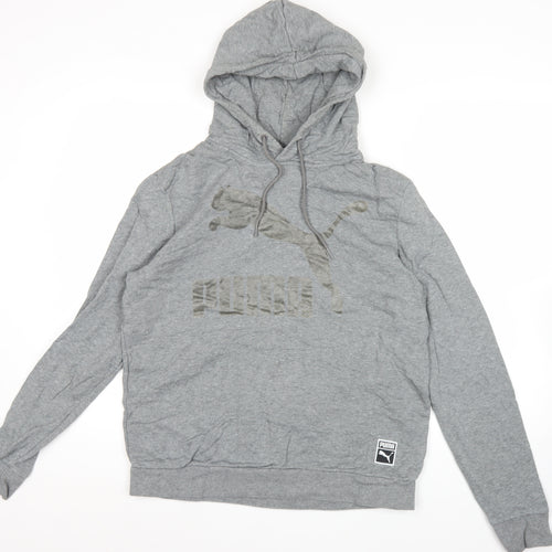 Puma Mens Grey XL Pullover Hoodie Jersey Cotton Elastane