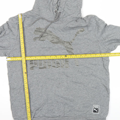 Puma Mens Grey XL Pullover Hoodie Jersey Cotton Elastane