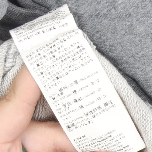 Puma Mens Grey XL Pullover Hoodie Jersey Cotton Elastane