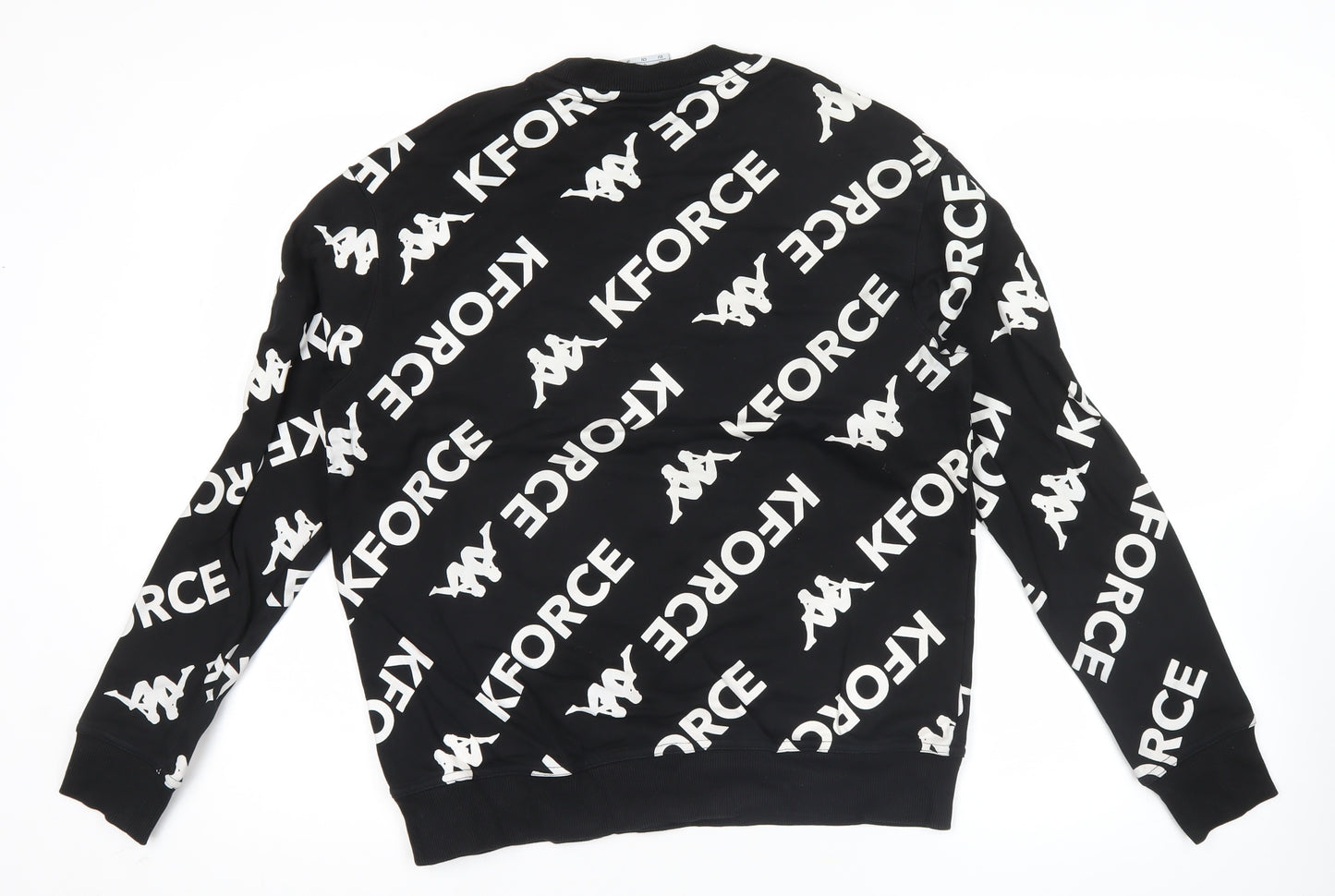 Kappa K-Force Men's Black Small Pullover Sweatshirt Crew Neck Logo