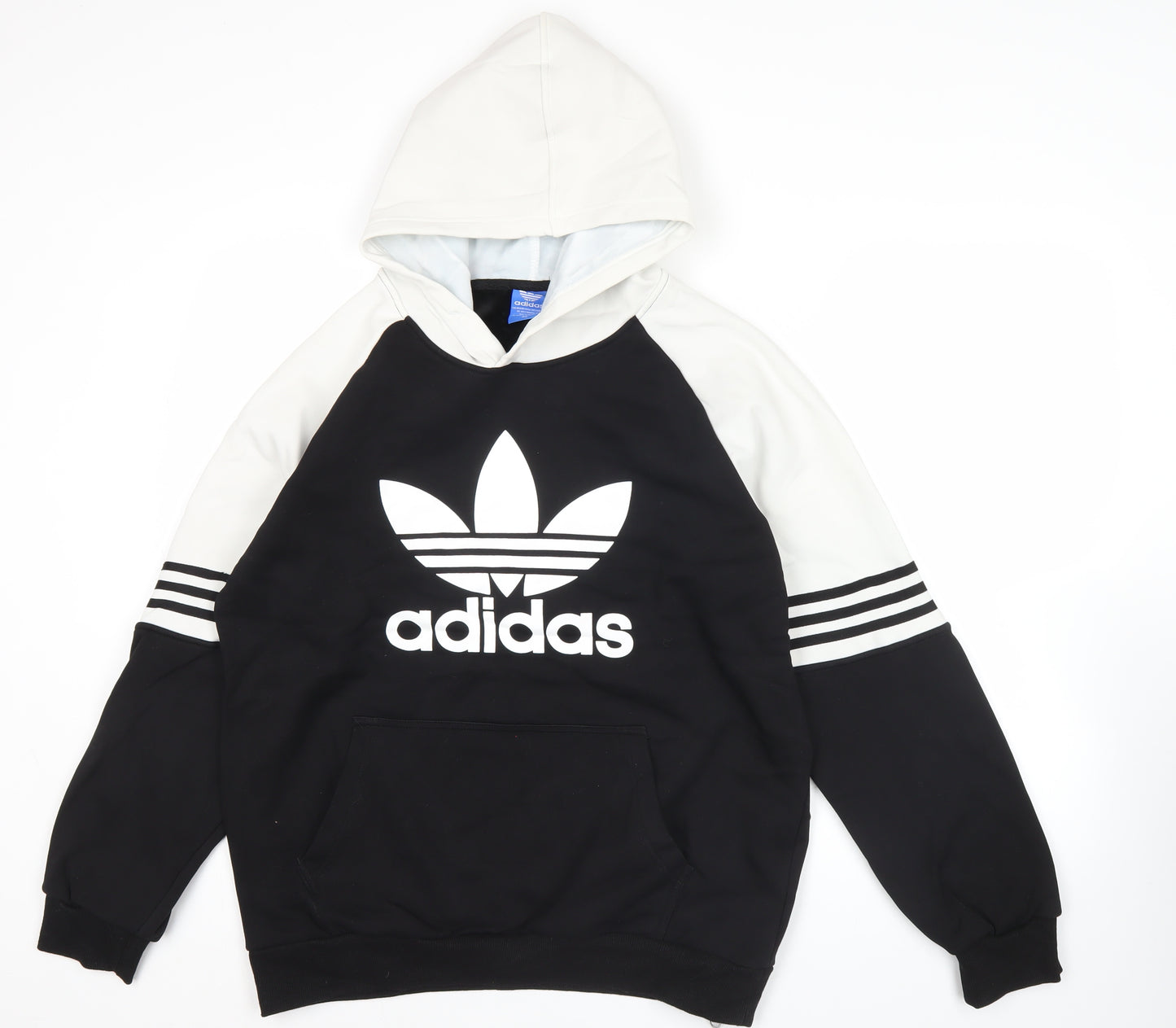 Adidas Men's Black XL Pullover Hoodie with Trefoil Logo