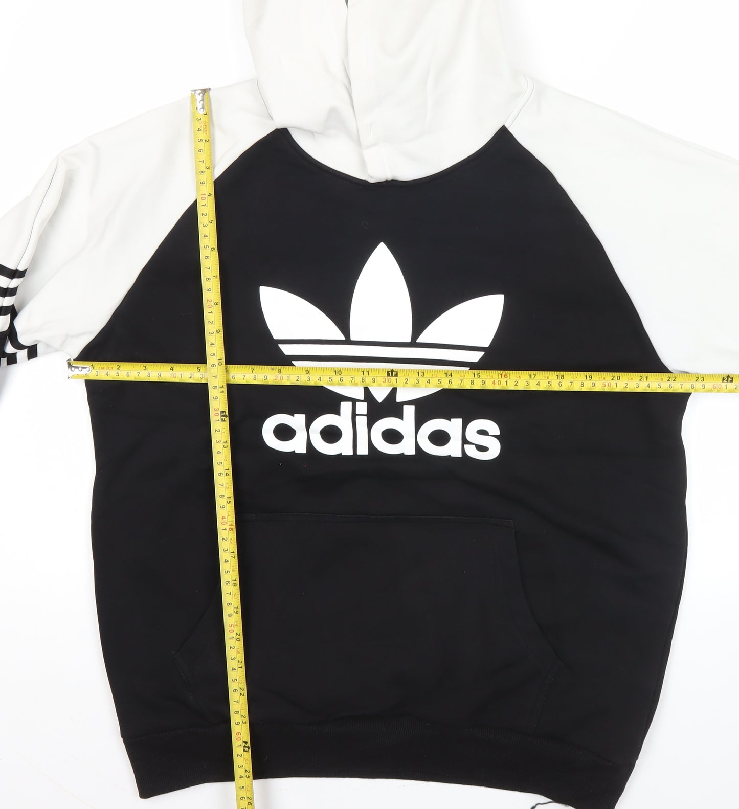 Adidas Men's Black XL Pullover Hoodie with Trefoil Logo