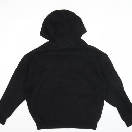 FILA Men’s Black Pullover Hoodie Small Logo Sports Jersey Cotton Blend