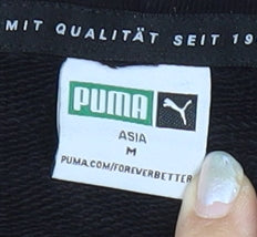 Puma Men’s Black Pullover Hoodie S Logo Graphic Sports Fleece