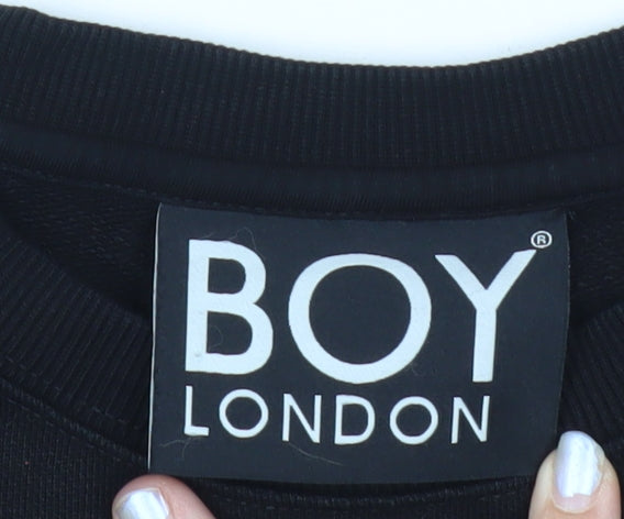BOY London Men’s Black Logo Pullover Sweatshirt XS Cotton