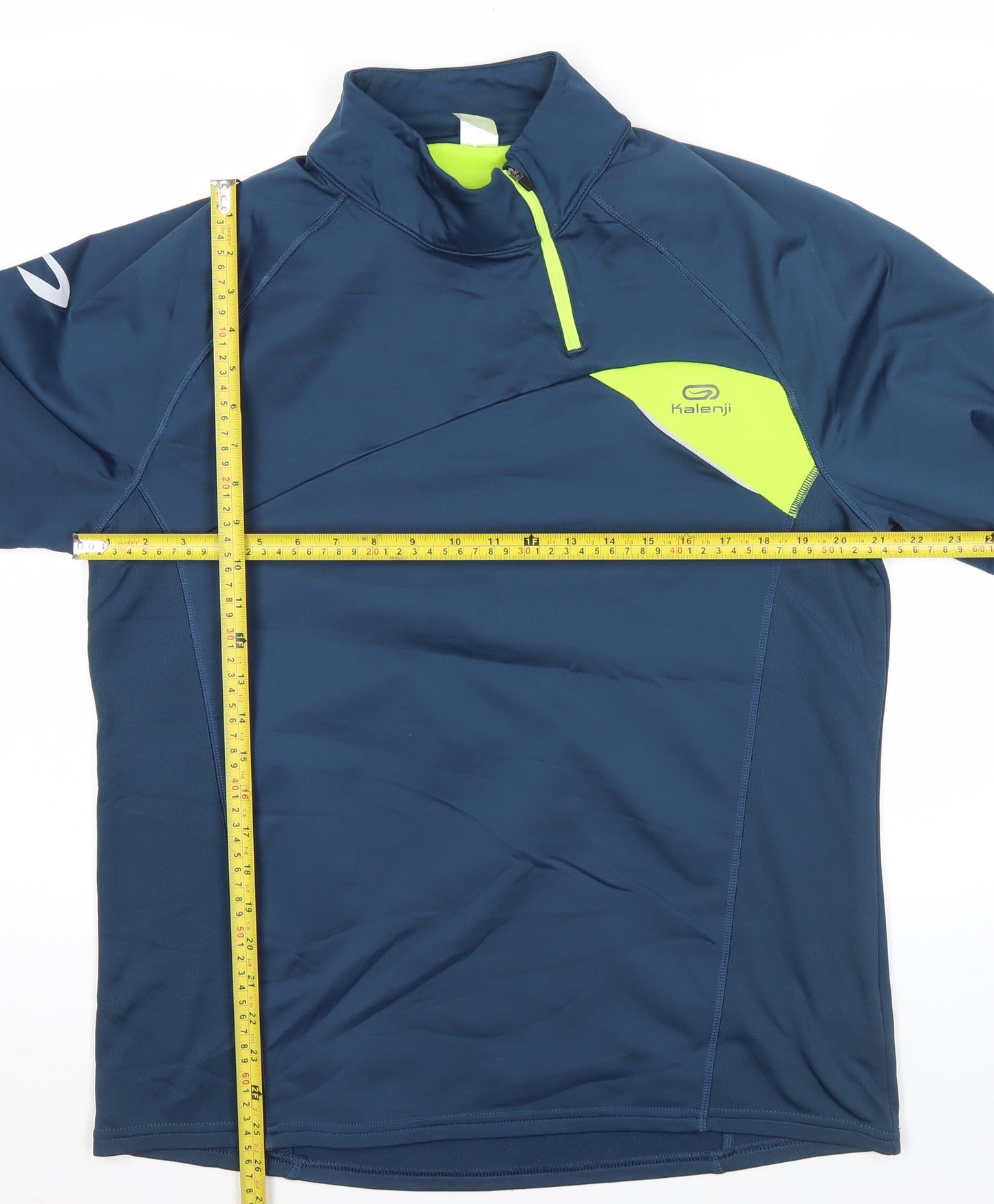 Kalenji Men’s Blue XL Athletic Quarter Zip Running Sweatshirt