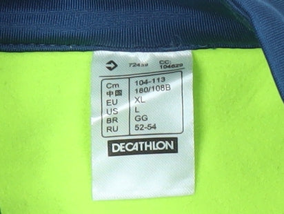 Kalenji Men’s Blue XL Athletic Quarter Zip Running Sweatshirt