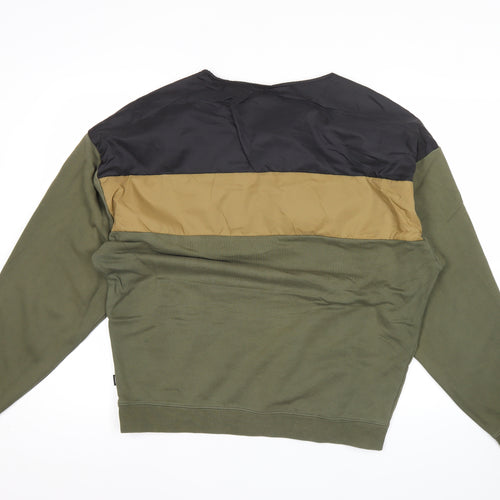 Vans Men's Green Logo Pullover Sweatshirt Size S Army Style