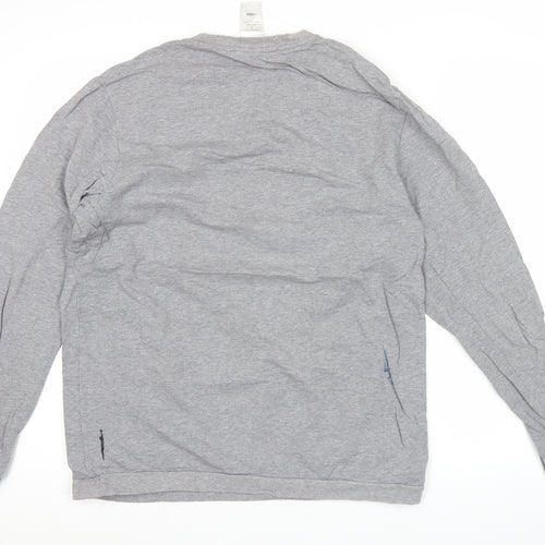 Adidas Men’s Grey Graphic Pullover Sweatshirt L Long Sleeve Jersey