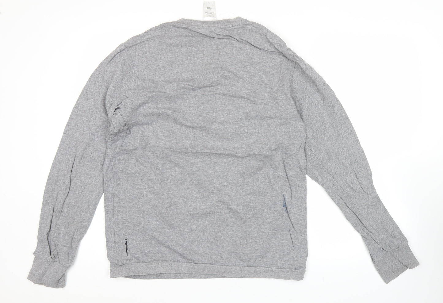 Adidas Men’s Grey Graphic Pullover Sweatshirt L Long Sleeve Jersey