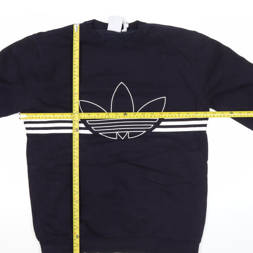 Adidas Men's Blue Pullover Sweatshirt L Logo Graphic Sports Style