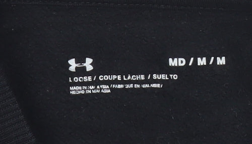 Under Armour Men’s Black Fleece Pullover Sweatshirt M Logo Sportswear