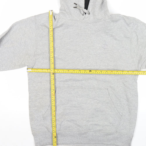 Champion Men's Grey M Pullover Hoodie Fleece Regular Fit
