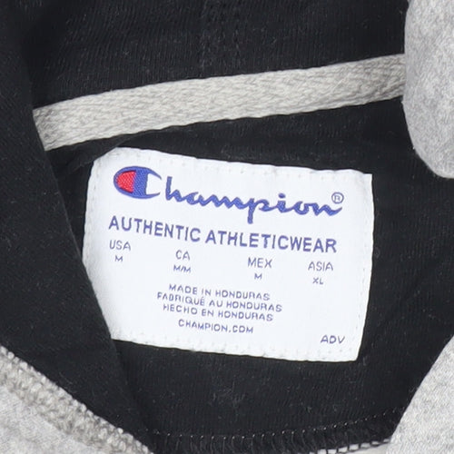 Champion Men's Grey M Pullover Hoodie Fleece Regular Fit