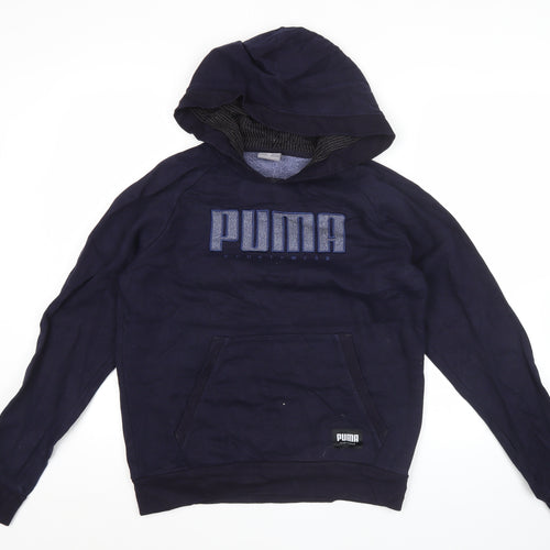 Puma Mens Blue Pullover Hoodie Hoodie S Logo Sportswear