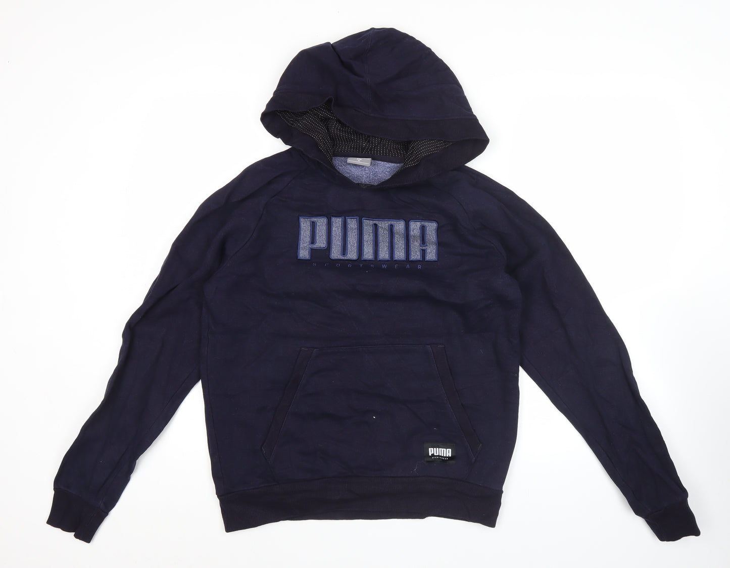 Puma Mens Blue Pullover Hoodie Hoodie S Logo Sportswear