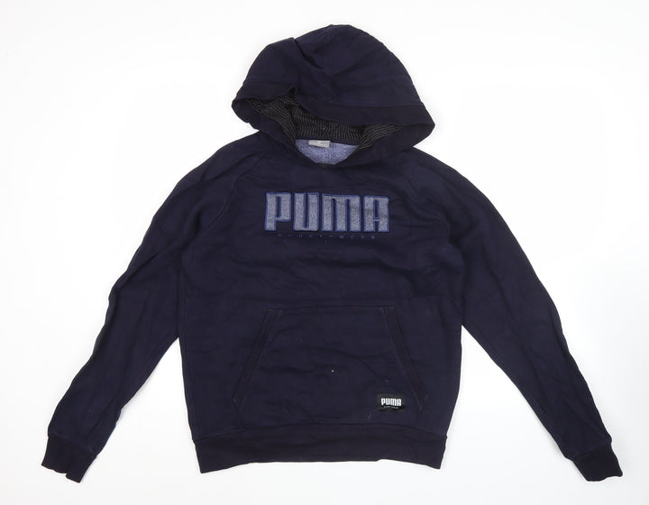 Puma Mens Blue Pullover Hoodie Hoodie S Logo Sportswear